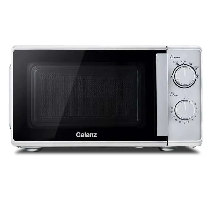 Micro-ondes 20L 700W Argent – 6 Puissances – Décongélation – Compact – Argent