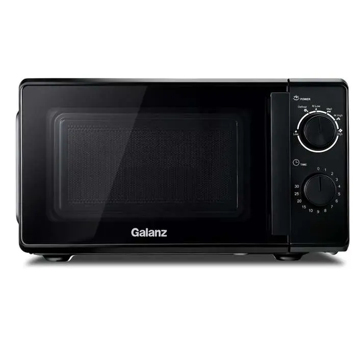 Micro-ondes 700W 20L Noir – 6 Niveaux de Puissance – Décongélation Poids/Durée – Compactnoir