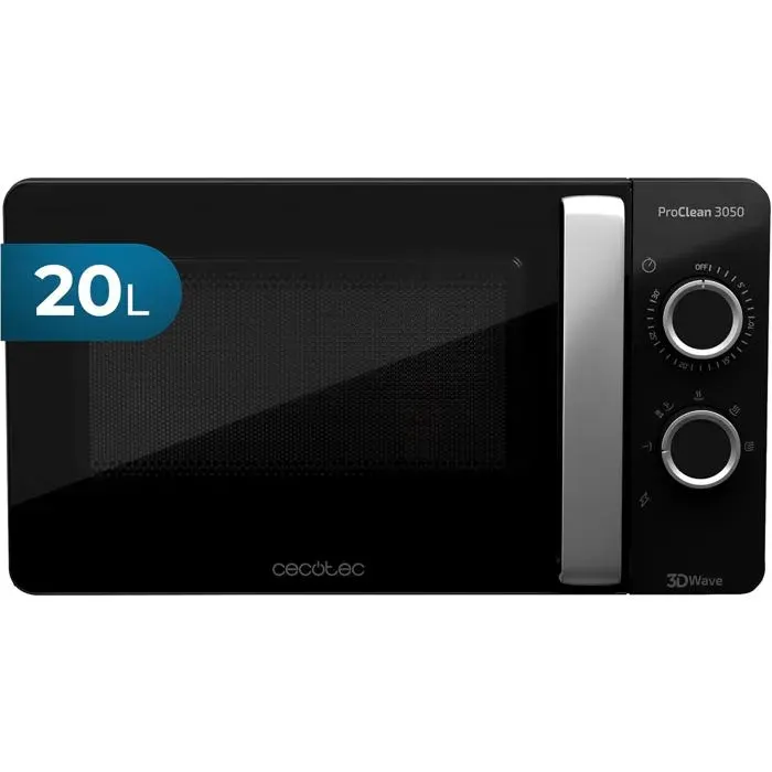 Micro-ondes argenté - Cecotec - Capacité 20 L - Revêtement Ready2Clean - 700 W - 6 niveaux de puissance