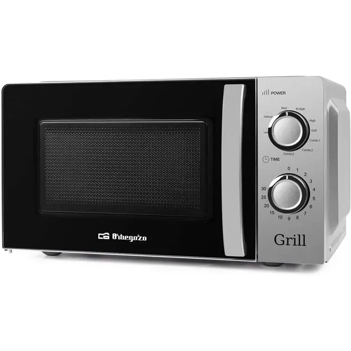 Micro-ondes avec gril - Orbegozo - Modèle Mig 2138 - Capacité 20 litres - 5 niveaux de fonctionnement