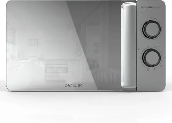 Micro-Ondes Avec Gril Proclean 3160 Flatbed Mirror. Capacité 20L 700W 6 Niveaux Gril De 800W Design Miroir Et Métallique