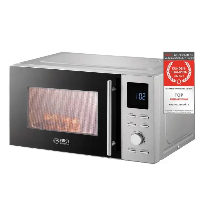 Micro-ondes avec Grill Capacité de 20 litres et puissance de 800 W 8 Programmes auto