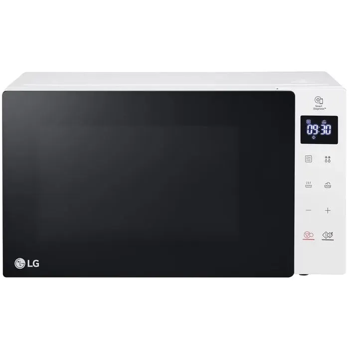 micro-ondes blanc - LG - 700 W - Commande tactile - Ouverture par poignée - Revêtement intérieur en céramique — coloris Blanche
