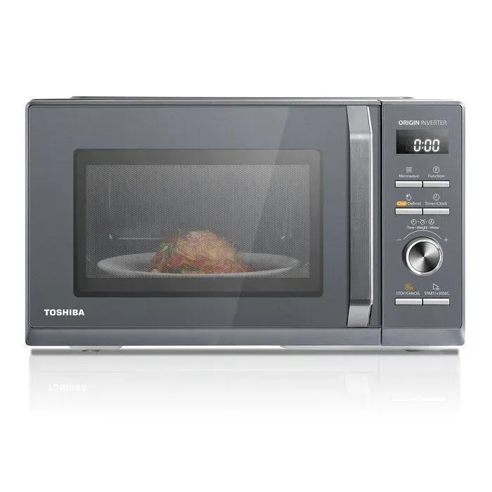 Micro-ondes combiné pose libre- TOSHIBA - Inverter - 900W - Grill 1000 W - 25L 3-en-1 - Gris morandi