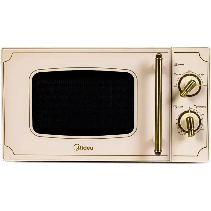 Micro-ondes compact - Midea - 20 l - Revêtement intérieur en émail - Commande mécanique - Ouverture par poignée