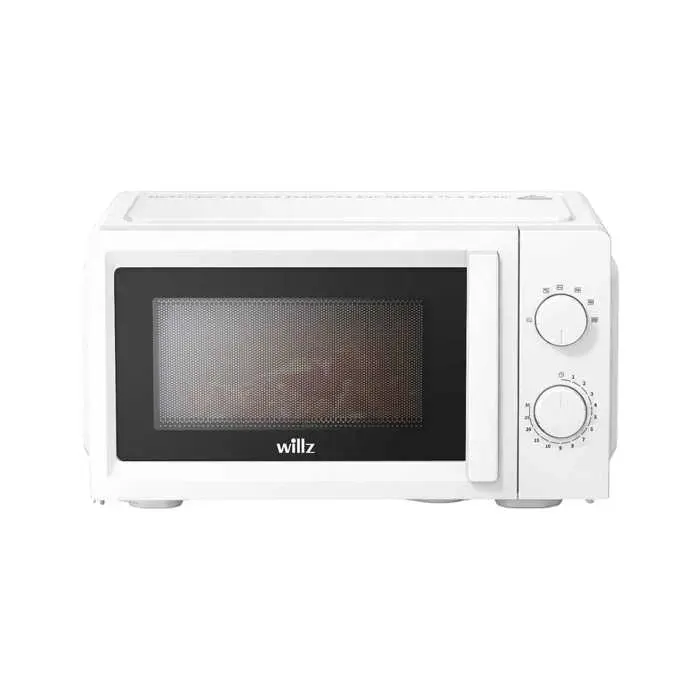 Micro-ondes de table rétro blanc crème numérique 20L 700W 6 réglages chaleur dégivrage et levage pâte écran affichage