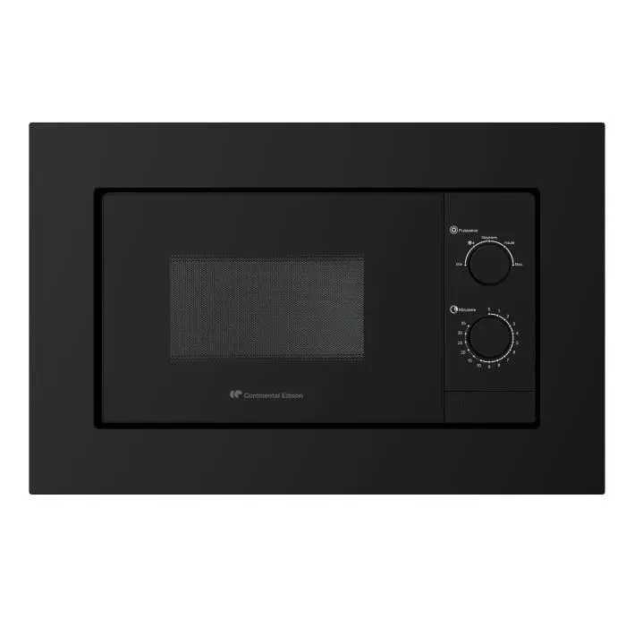 Micro-ondes encastrable - CONTINENTAL EDISON - CEMO20EBM2 - 1280 W - L595xH385xP353 cm - 20L - Noir
