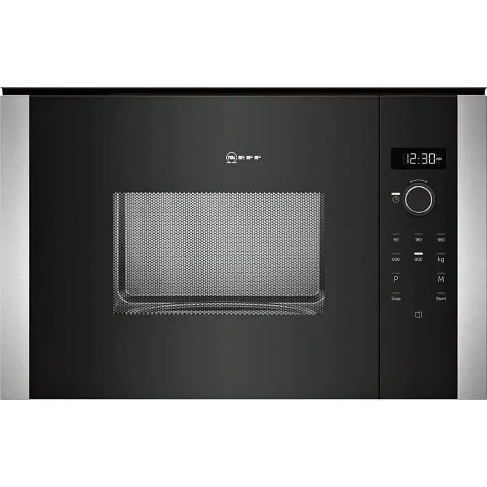 Micro-ondes Encastrable - NEFF - HLAWD23N0 - Inox et noir - 20 litres - 800 W