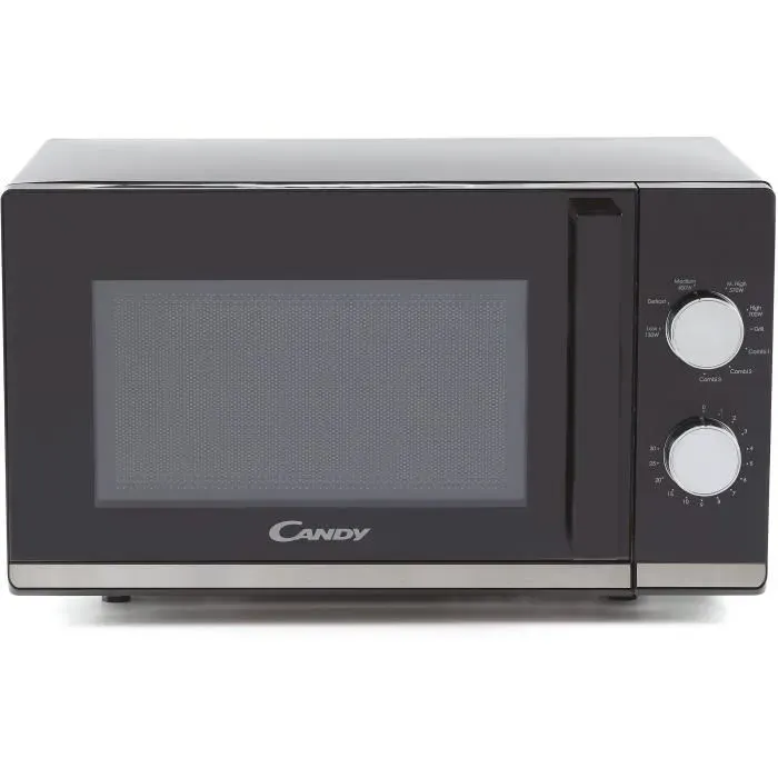 Micro-ondes Gril CANDY CMG20TNMB Moderna 20L 700W - Gril 900W - UI mécanique 6 niveaux de puissance - Fonction Décongélation poids