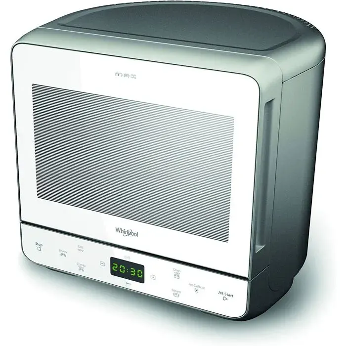 Micro-ondes grill argenté - Whirlpool - 13 litres - 700 W - Dual Crisp - Dual Power Technology - Fonction Steam