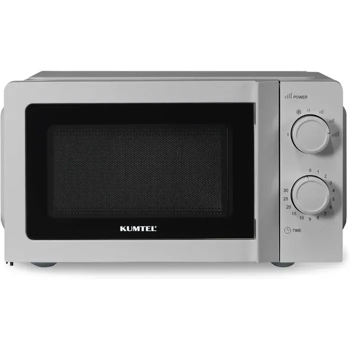 Micro-ondes - KUMTEL - 20 L - 700 W - 6 niveaux de puissance - Décongélation programmée