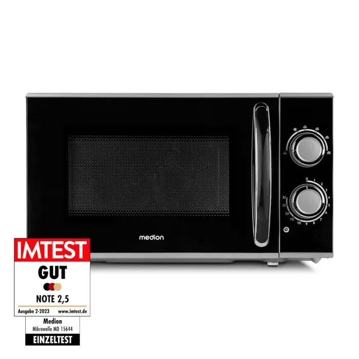 Micro-ondes monofonction MEDION MD 15644 - 700W - 17L - Fonction décongélation - Pose libre - Argent