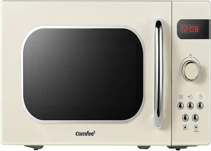 Micro-Ondes Rétro Avec 8 Menus Préréglés 5 Niveaux De Puissance De Cuisson20 L800 WCuisson Express 30SCmsro 20Di CrCrème DA