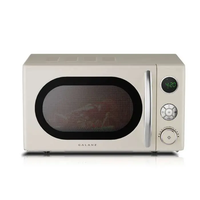 Micro-ondes rétro Galanz 20L 700W – 6 puissances décompacte et facile à nettoyerblanc