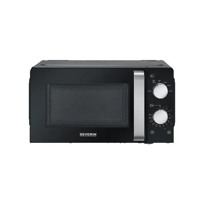Micro-ondes solo compact - SEVERIN - 6 niveaux de puissance décongélation douce minuterie 30 min 700W 17L - Noir - MW 7886