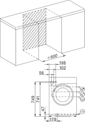Miele - Lave Linge Hublot Wsa 123 - 8 Kg - 1400 Tr/Min - Classe A - Moteur Induction — vue 7