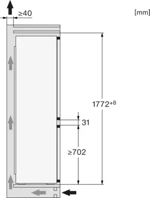 Miele - Réfrigérateur Combiné Encastrable Kdn 7724 E Pantographe — vue 4