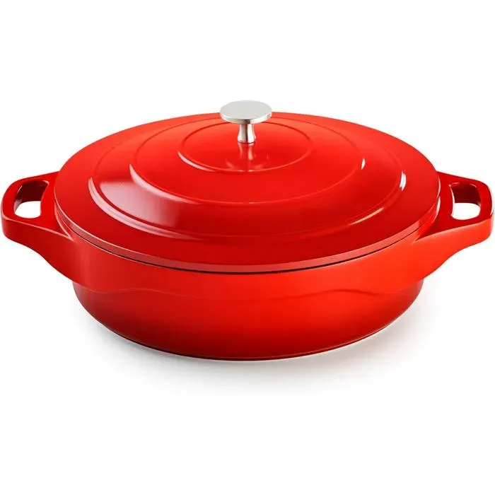 Mijoteuse 28cm fonte daluminium + couvercle alu gamme Magma Pradel PCUI003005