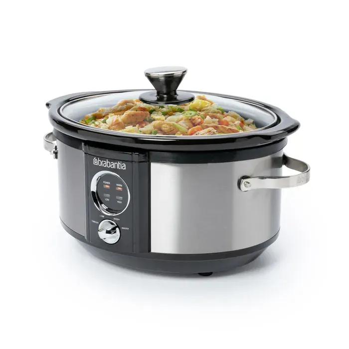 Mijoteuse Électrique Brabantia BBEK1081 - 35L - 180W - Cuve en Céramique - Maintien au chaud - Inox
