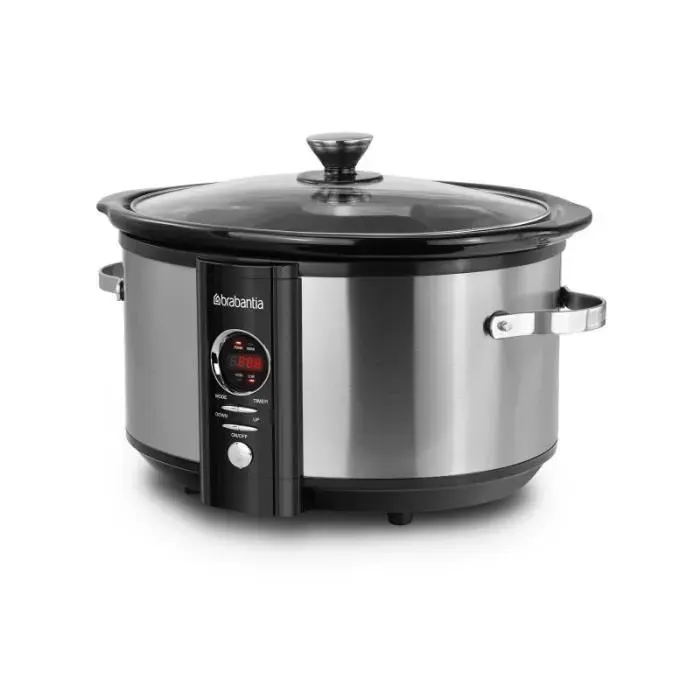 Mijoteuse programmable numérique 65 litres 320 watts argent BRABANTIA - BBEK1083