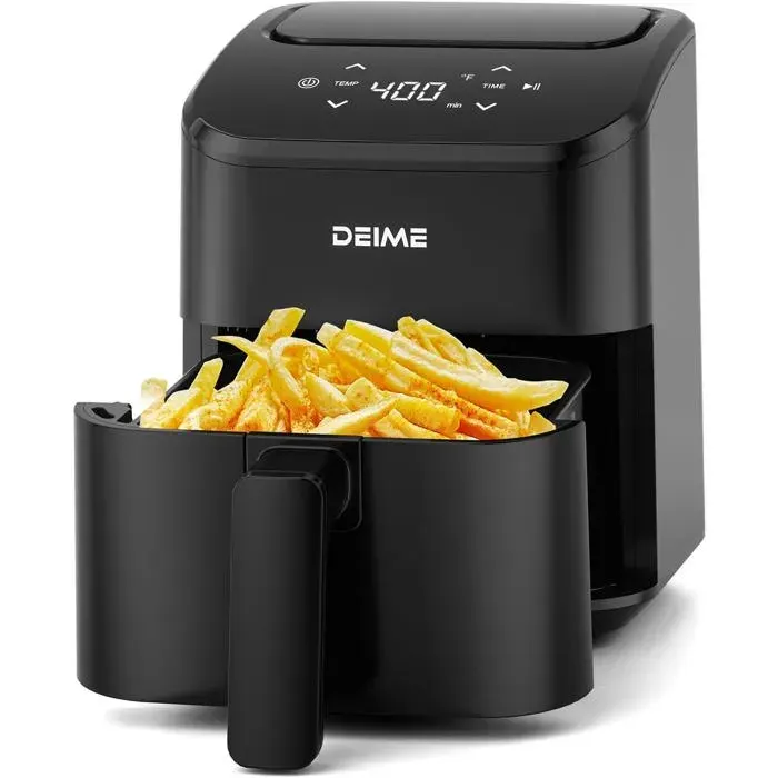 Mini Air Fryer 22 Pintes Friteuse Sans Huile 4 En 1 Cuisson Rôtissage Réchauffage Compacte Antiadhésive
