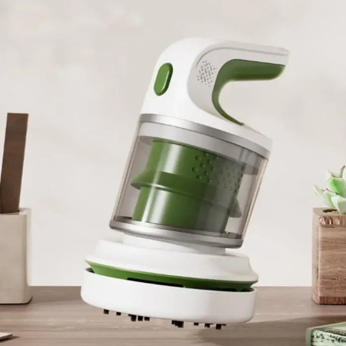 Mini Aspirateur Bureau USB Rechargeable Vert Sans Fil Brosse Suceur Clavier Nettoyage Poste Travail Portable