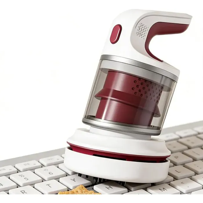 Mini aspirateur de bureau rechargeable rechargeable USB-C rouge