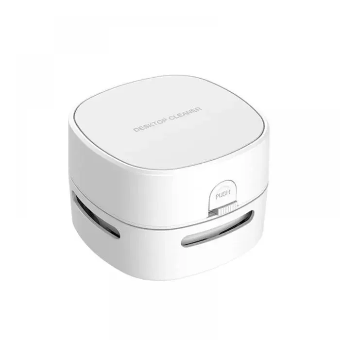 Mini aspirateur de table rechargeable idéal pour clavier bureau et voiture – aspiration puissante des miettes et poussières.