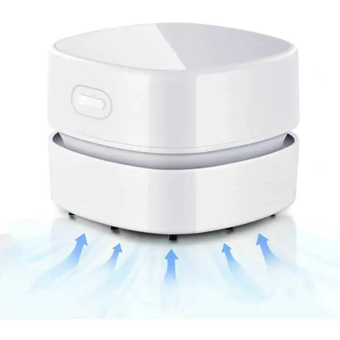 Mini Aspirateur de Table sans Fil USB Rechargeable 90 Minutes de Fonctionnement Rotatif à 360° pour Enlever les