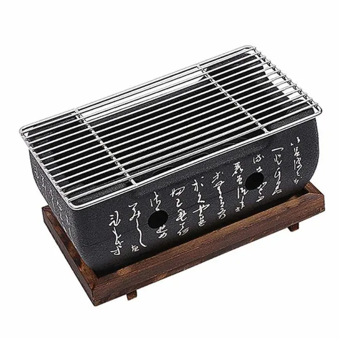 Mini Barbecue Table Japonais - 24x125 cm Portable Yakiniku Robata Cuneary