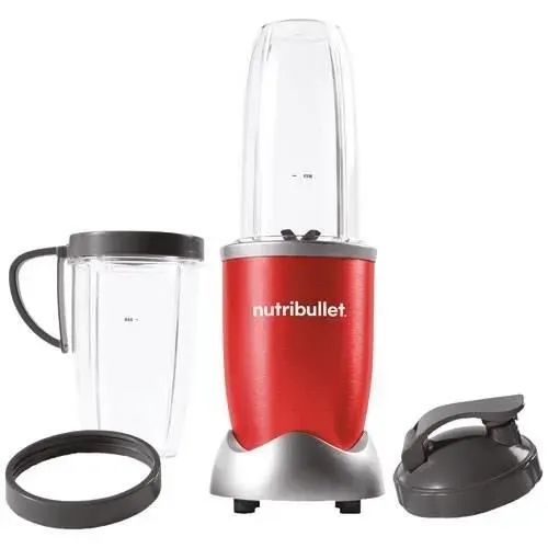 Mini-blender - NUTRIBULLET - Pro 900+ - 900W - 2 tasses + 2 couvercles + anneau - Rouge