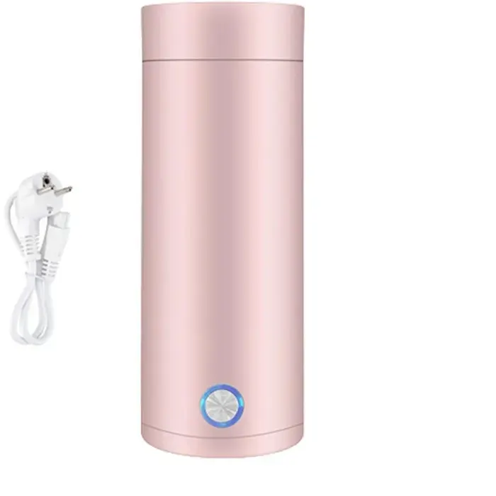 Mini Bouilloire Electrique de Voyage 400 ml Petite Bouilloire Electrique en Acier Inoxydable 3 en 1 Tasse Chauffante Electrique