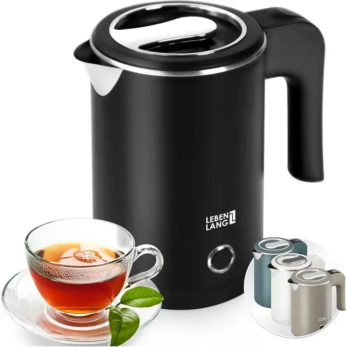 Mini Bouilloire Inox 05L 600W Sans BPA Compacte Portable Chauffe-Eau Électrique De Voyage Design Pratique