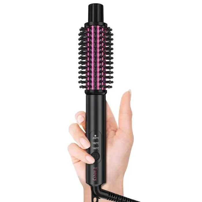 Mini brosse chauffante 25 mm 3 températures réglables brosse thermique pour boucles souples et retouches rapides fer à boucler