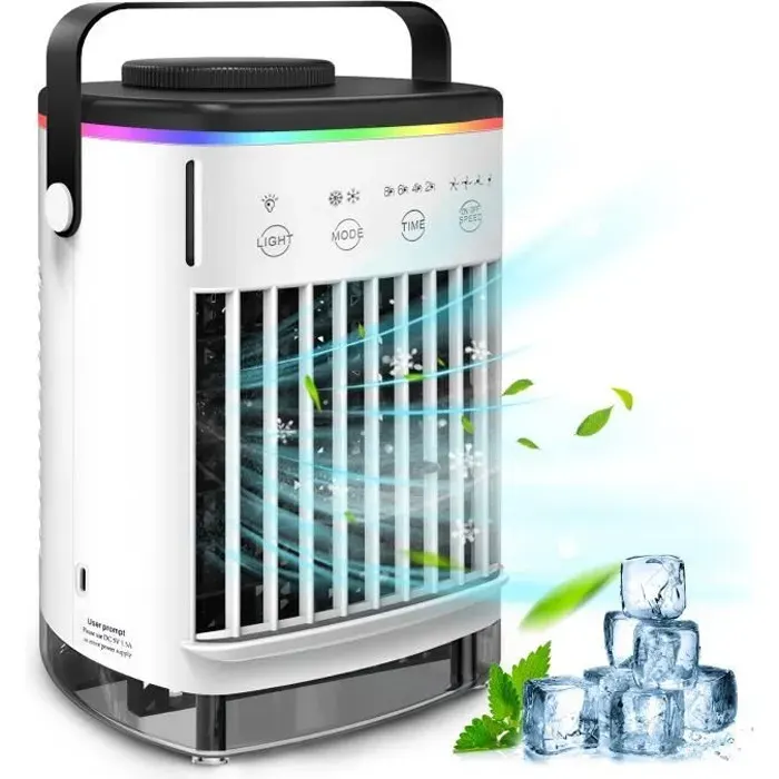 Mini climatiseur mobile - ZHUODIKE - Air Cooler - 700 ml - 4 vitesses - Portable et léger