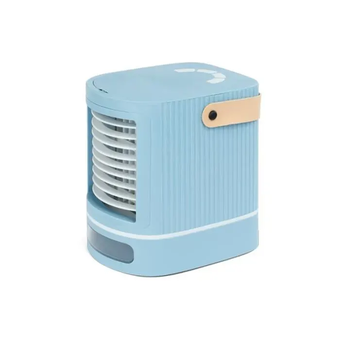 Mini climatiseur USB Mini Cooling Fan Ice Crystal Small Air Conditioner for Home Dormitory Room Office (Blue)