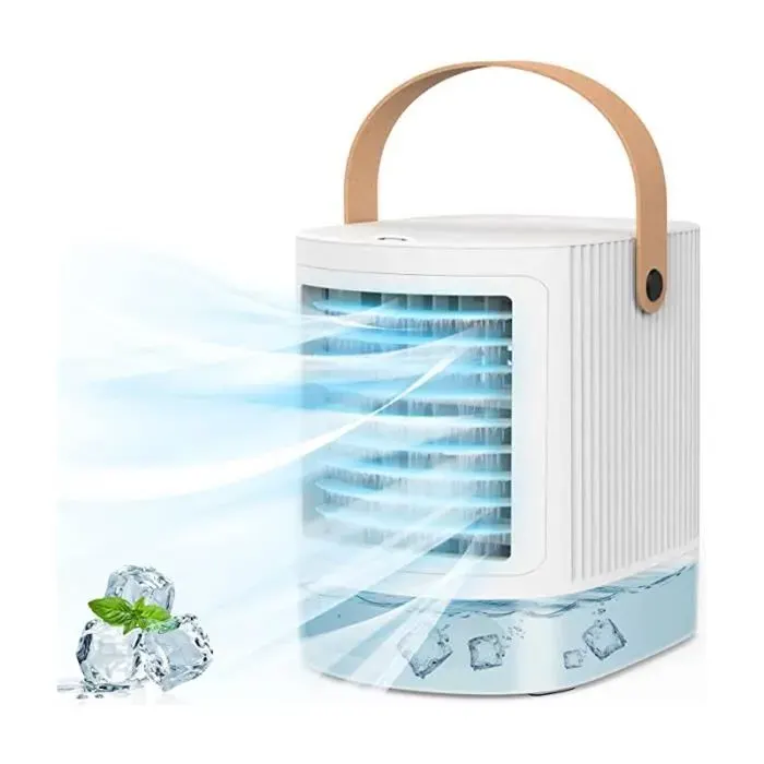 Mini climatiseurUSB petit ventilateur froid cristal de glace petit climatiseur maison dortoir chambre bureau (blanc)
