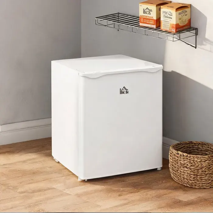 Mini congélateur compact 35 L température réglable de -14 à -24°C porte réversible acier blanc