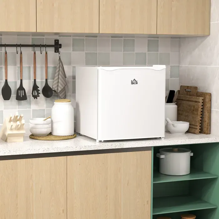 Mini congélateur Température Réglable de -14 à -24°C Compact 35L - étagère Amovible - Porte réversible Classe E Blanc