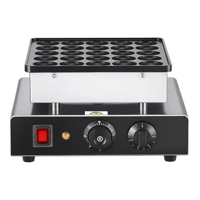 Mini Crêpière Électrique Appareil Pancakes Capacité 25PCS de 43 mm de Diamètre Machine à Poffertjes Dorayaki Grille