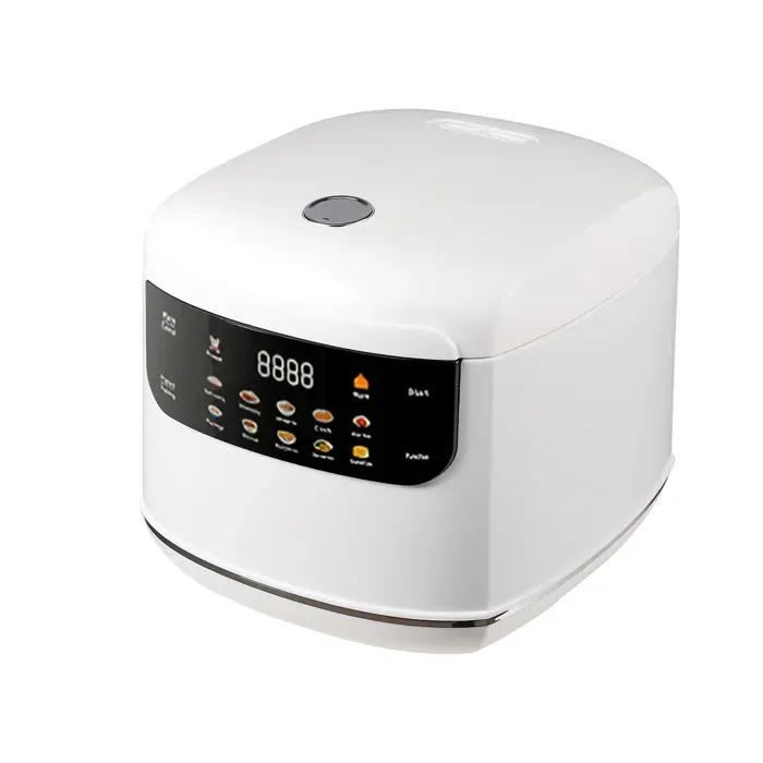 Mini cuiseur à riz 2 litres 400 watts affichage intelligent fonction maintien au chaud 24 heures comprend un panier vapeur.