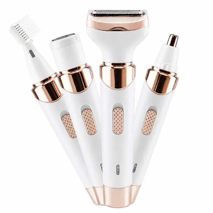 Mini épilateur électrique 4 en 1 ipx5 - TepidBee - étanche portable rechargeable rasoir pour femme pour visage et corps épilateur — coloris Blanc