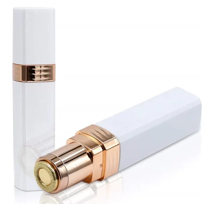 Mini épilateur pour femmes 10.5x2.3x2.3cm format rouge à lèvres portablesans fil rechargeable par batterie ou USB idéal pou voyage