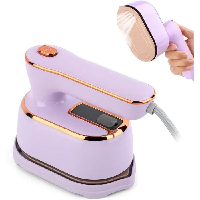 Mini Fer à Repasser Couture 1000 W Fer à Repasser de Voyage Portable Defroisseur Vapeur Vertical 2 en 1 Humide et Sèche
