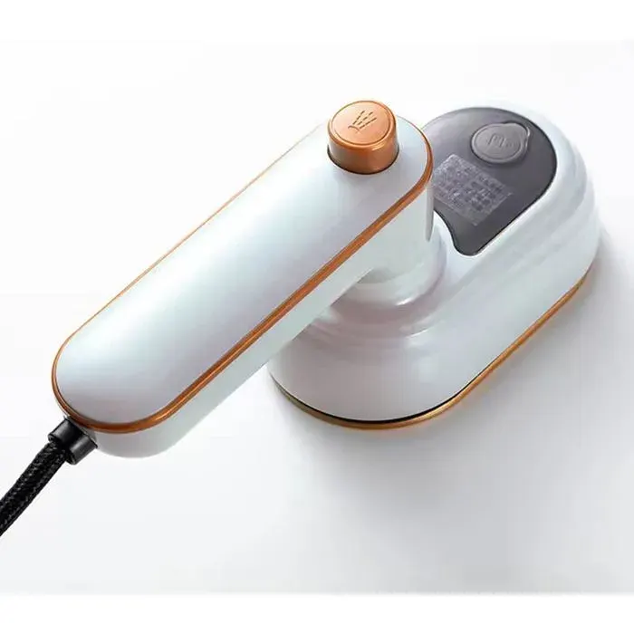 Mini fer à repasser électrique pliable pour la maison utilisable à sec ou humide double format idéal pour les voyages blanc.