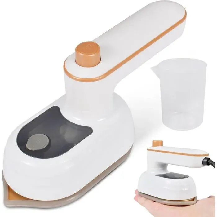 Mini Fer à Repasser Portable Pliable (Blanc) Technologie PTC Chauffage Rapide 20s pour Voyage et Couture .