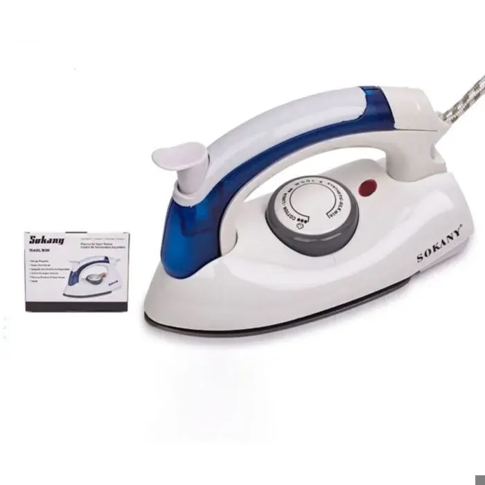 Mini fer à repasser – Semelle antiadhésive et spray – Portable pour voyage et maison – Blanc
