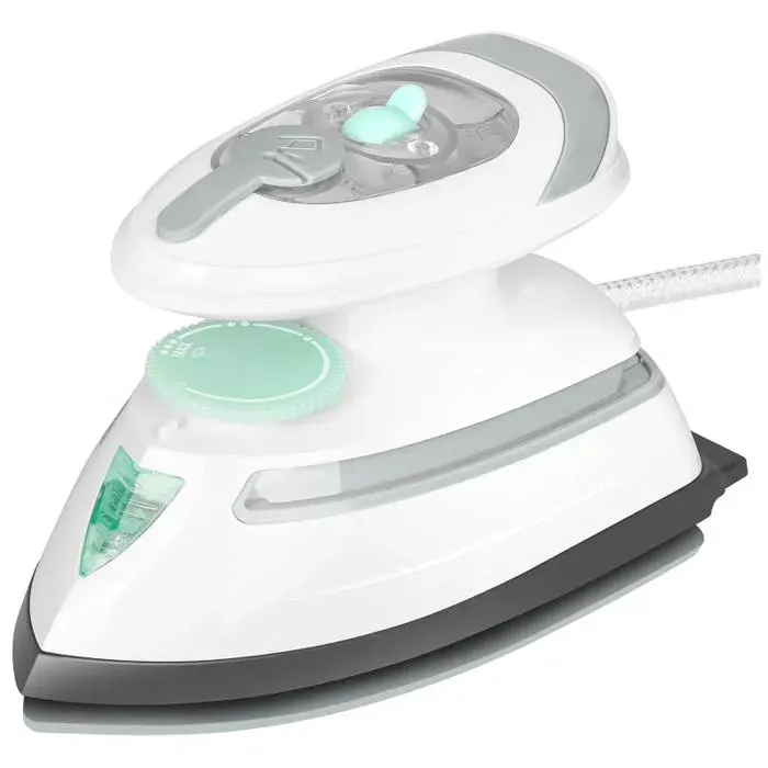 Mini Fer de Voyage avec Tension Commutable Fer à Vapeur 220 V/120 V Fer à Sec Avec Fonction Anti-Goutte 3 Réglages de Température