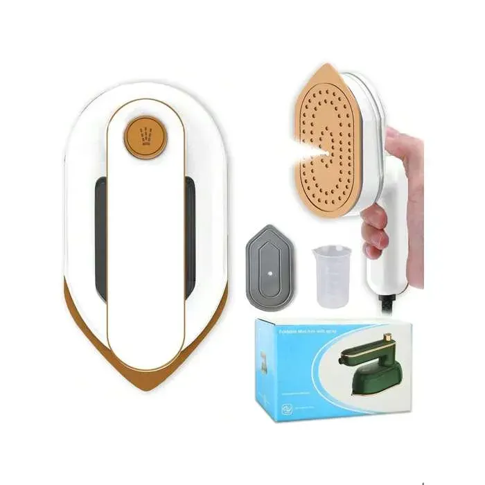 Mini fer repasser voyage 2en1pliable180°vapeurmaison/bureau/camping.