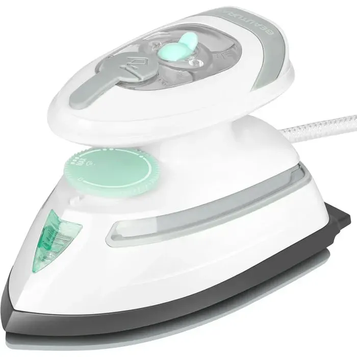 Mini Fer Voyage 220/120V 3 Réglages Anti-goutte pour couture et voyage compact.